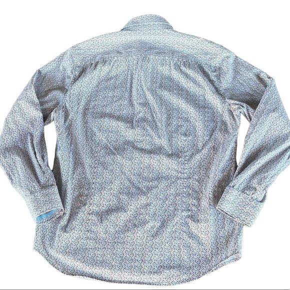 Robert Graham Modern American Micro Paisley Button Down Shirt Large Tailored Fit - Picture 4 of 14